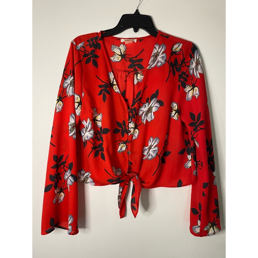 Silk floral top